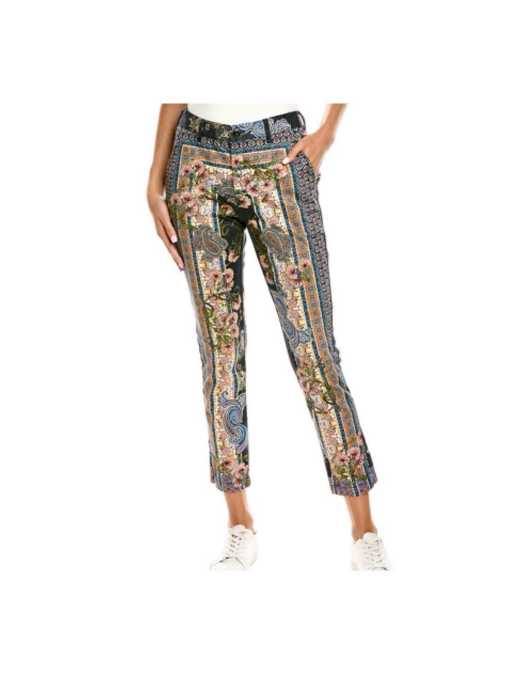 Johnny Was Biya Viva Twill Floral Pants Size 4